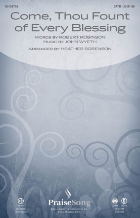 Robert Robinson, Come, Thou Fount of Every Blessing SATB Chorpartitur