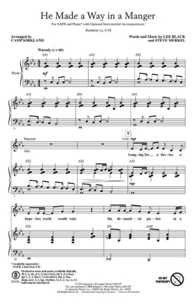 Lee Black_Steve Merkel, He Made a Way in a Manger Chor CD