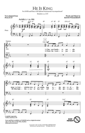 Keith Wilkerson, He Is King Chor CD