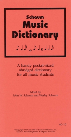 Music Dictionary Klavier Buch