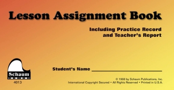 John W. Schaum, Schaum Lesson Assignment Book Klavier Buch