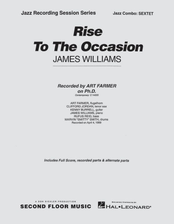 James Williams, Rise to the Occasion Jazz Sextet Partitur + Stimmen