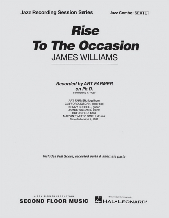 James Williams, Rise to the Occasion Jazz Sextet Partitur