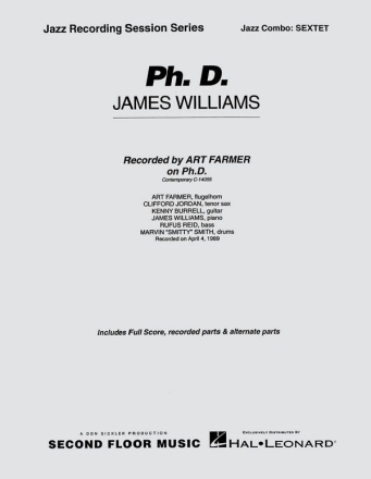 James Williams, Ph.D. Jazz Sextet Partitur + Stimmen