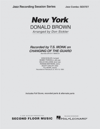 Donald Brown, New York Jazz Sextet Partitur