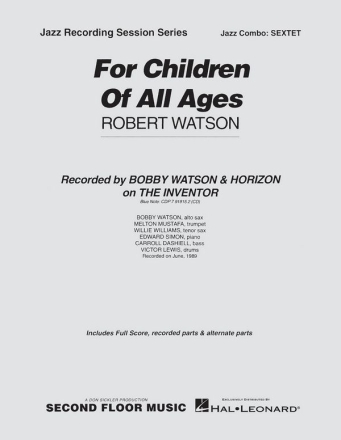 Robert Watson, For Children of All Ages Jazz Sextet Partitur + Stimmen