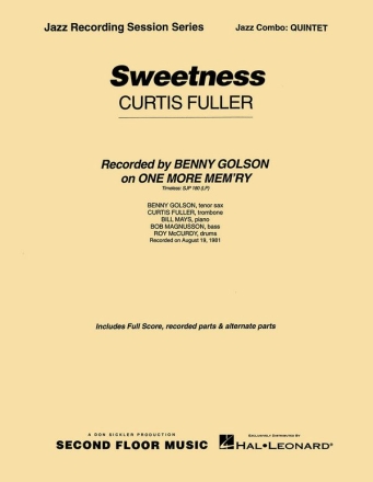 Curtis Fuller, Sweetness Jazz Quintet Partitur + Stimmen