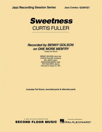 Curtis Fuller, Sweetness Jazz Quintet Partitur