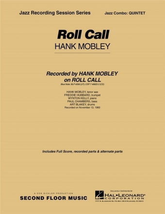 Hank Mobley, Roll Call Jazz Quintet Partitur