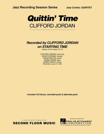 Clifford Jordan, Quittin' Time Jazz Quintet Partitur + Stimmen