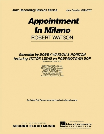 Robert Watson, Appointment in Milano Jazz Quintet Partitur