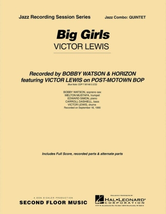 Victor Lewis, Big Girls Jazz Quintet Partitur + Stimmen
