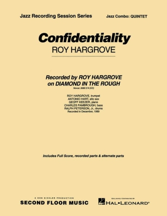 Roy Hargrove, Confidentiality Jazz Quintet Partitur + Stimmen