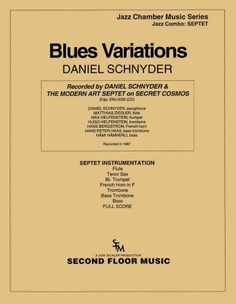 Daniel Schnyder, Blues Variations Jazz-Septet Partitur + Stimmen