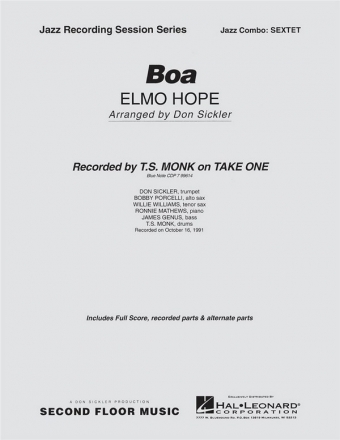 Elmo Hope, Boa Jazz Sextet Partitur