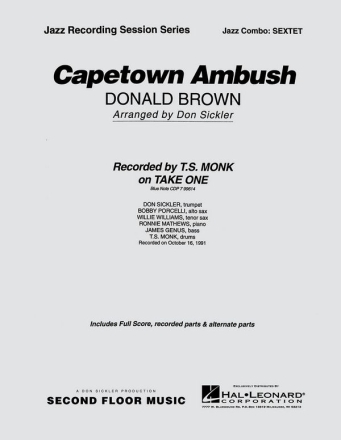 Donald Brown, Capetown Ambush Jazz Sextet Partitur + Stimmen