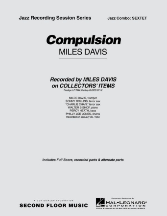 Miles Davis, Compulsion Jazz Sextet Partitur + Stimmen