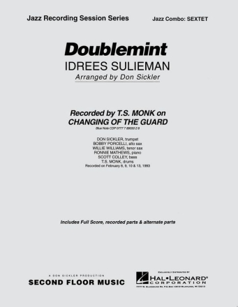 Idrees Sulieman, Doublemint 3 Saxophone and Rhythm Partitur + Stimmen