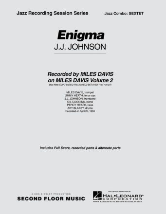 JJ Johnson, Enigma Jazz Sextet Partitur + Stimmen