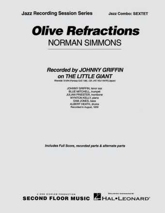 Norman Simmons, Olive Refractions Jazz Sextet Partitur + Stimmen