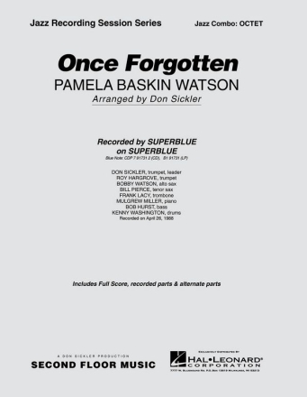 Pamela Watson, Once Forgotten Jazz-Octet Partitur + Stimmen