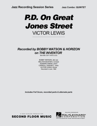 Victor Lewis, P.D. on Great Jones Street Jazz Quintet Partitur + Stimmen