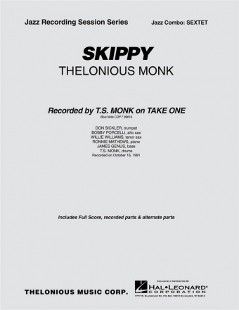 Thelonious Monk, Skippy Jazz Sextet Partitur