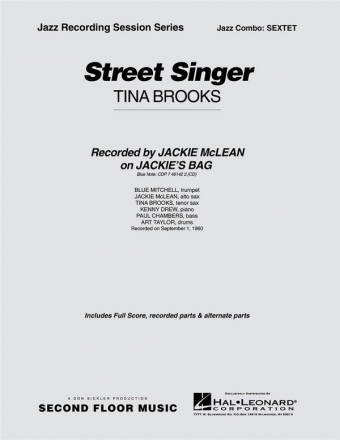 Tina Brooks, Street Singer Melody Line [variable tuning] and Rhythm Section Partitur