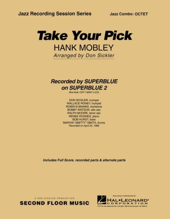 Hank Mobley, Take Your Pick Jazz-Octet Partitur + Stimmen