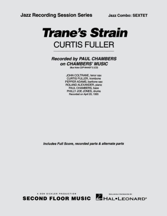 Curtis Fuller, Trane's Strain Jazz Sextet Partitur + Stimmen