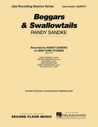 Randy Sandke, Beggars & Swallowtails Jazz Quintet Partitur