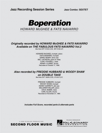 Fats Navarro, Boperation Jazz Sextet Partitur