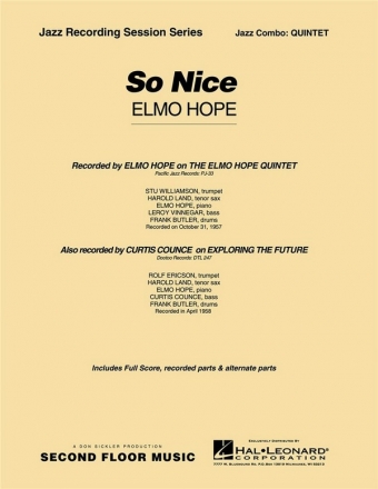 Elmo Hope, So Nice Jazz Quintet Partitur