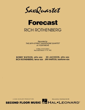 Forecast for 4 saxophones score and parts