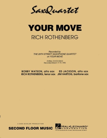 Rich Rothenberg, Your Move Saxophonquartett Partitur + Stimmen