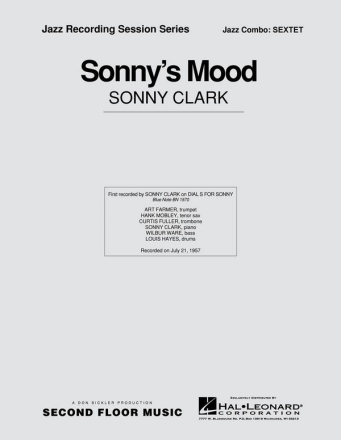 Sonny Clark, Sonny's Mood Jazz Sextet Partitur + Stimmen