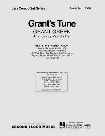 Grant Green, Grant's Tune Jazz Ensemble Partitur + Stimmen