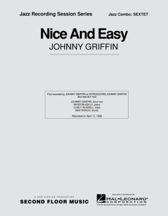 Johnny Griffin, Nice and Easy Melody Line [variable tuning] and Rhythm Section Partitur + Stimmen
