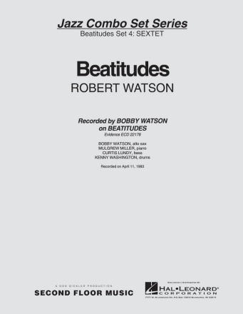 Robert Watson, Beatitudes Jazz Ensemble Partitur + Stimmen