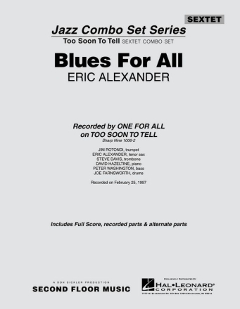Eric Alexander, Blues For All Jazz Ensemble Partitur + Stimmen