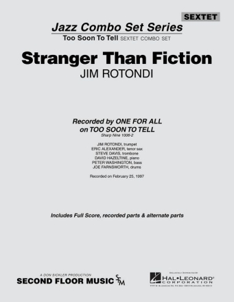 Jim Rotondi, Stranger Than Fiction Jazz Ensemble Partitur + Stimmen