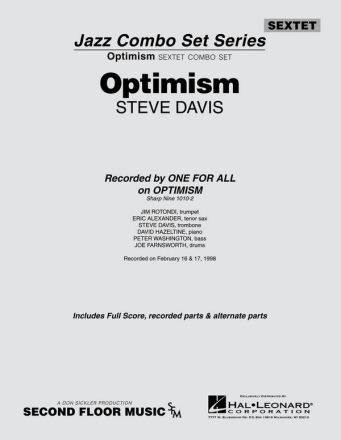 Steve Davis, Optimism Jazz Sextet Partitur + Stimmen