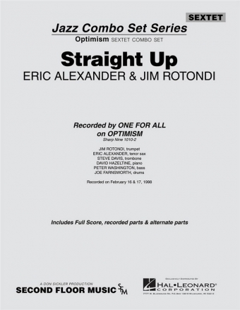 Eric Alexander, Straight Up Jazz Sextet Partitur