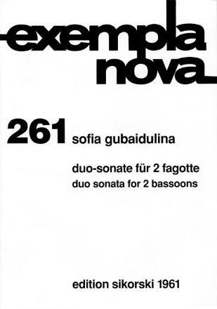 Sofia Gubaidulina, Duo Sonata for Two Bassoons 2 Bassoons Buch