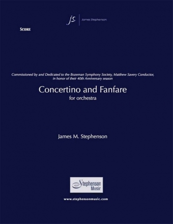Jim Stephenson, Concertino And Fanfare Orchestra Partitur