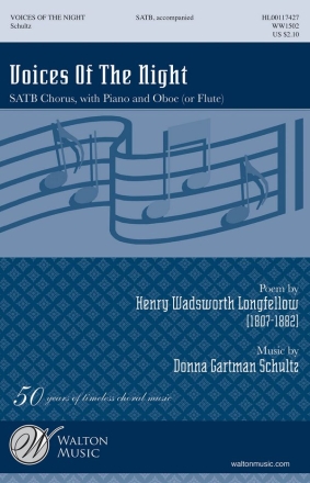 Donna Gartman Schultz_Henry Wadsworth Longfellow, Voices of the Night SATB Chorpartitur