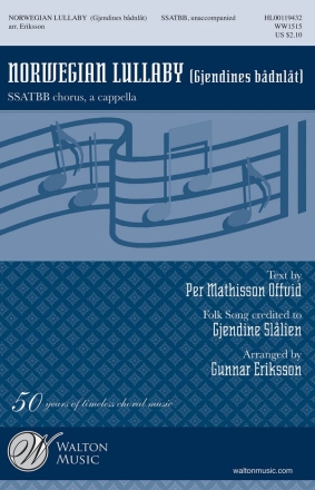 Mathisson Offvid, Norwegian Lullaby (Gjendines Badnlat) SSATBB a Cappella Chorpartitur