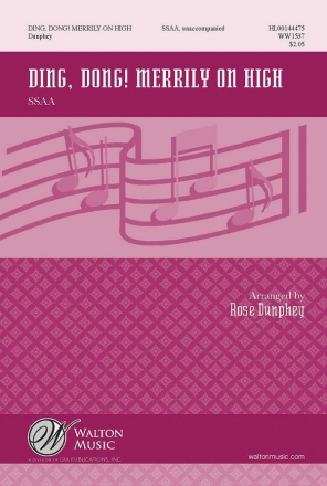 Ding, Dong! Merrily on High SSAA a Cappella Chorpartitur