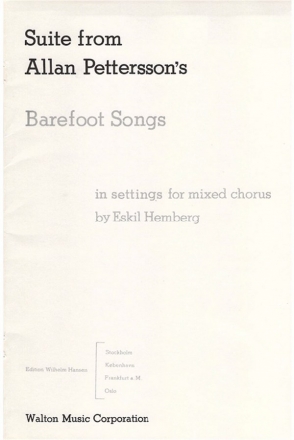 Allan Pettersson, Barefoot Songs SATB Chorpartitur