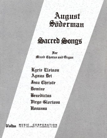 August Sderman, Sacred Songs (Collection) SATB Chorpartitur